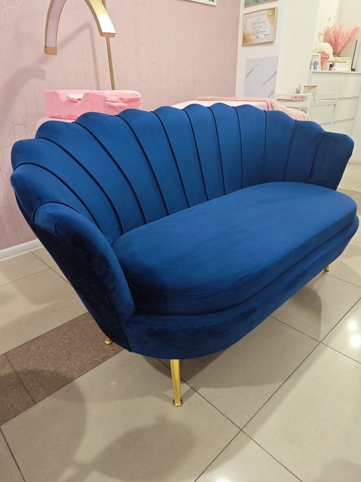 Sofa Glamour, muszelka 2 osobowa
