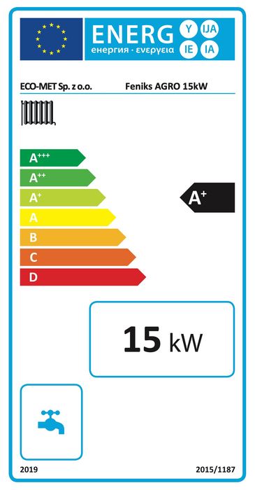Kocioł spalania drewna Feniks AGRO 15kW ECODESIGN 5 Klasa Lista ZUM