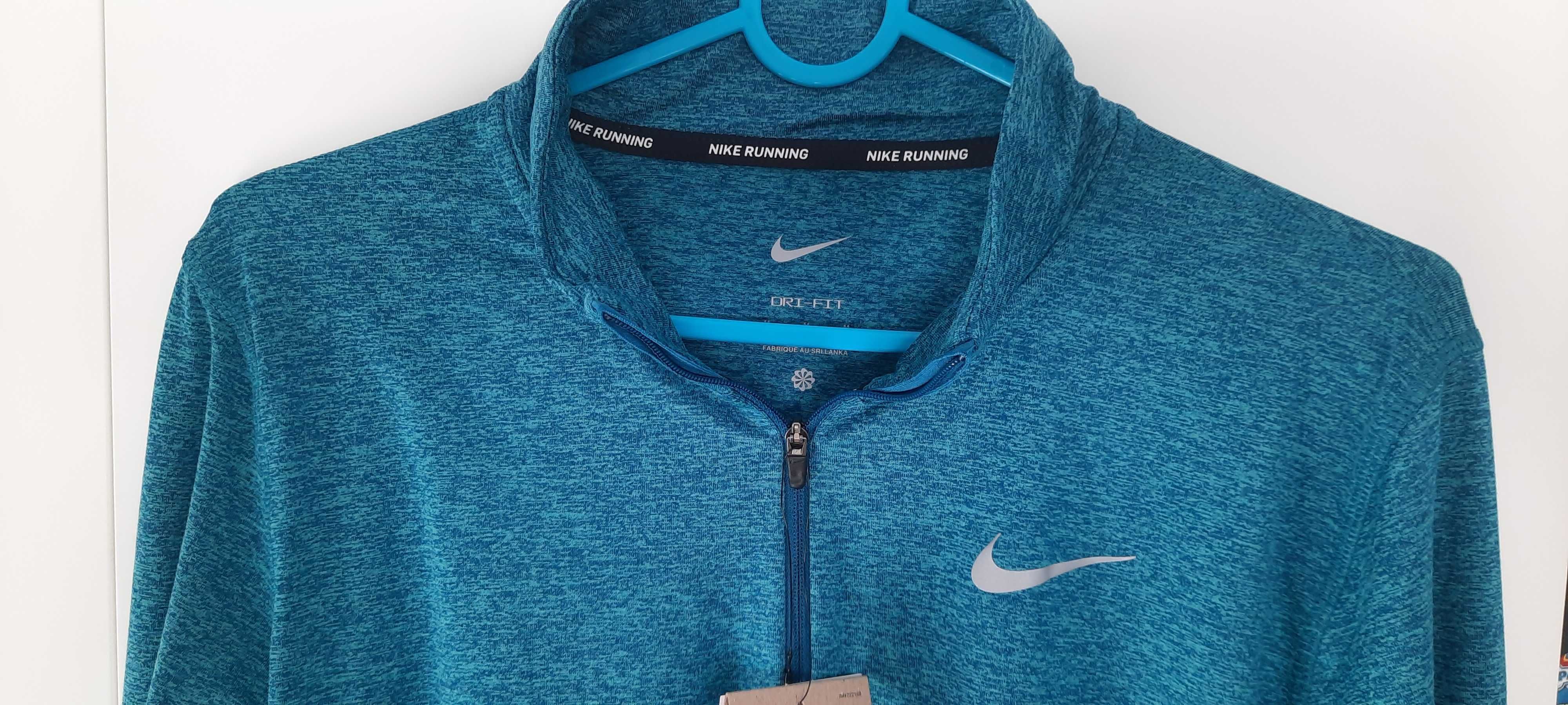 Nowa bluza do biegania Nike Element Half Zip Running Top W Niebieska M