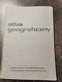 Atlas geograficzny z 1971 roku plus duża mapa Polski