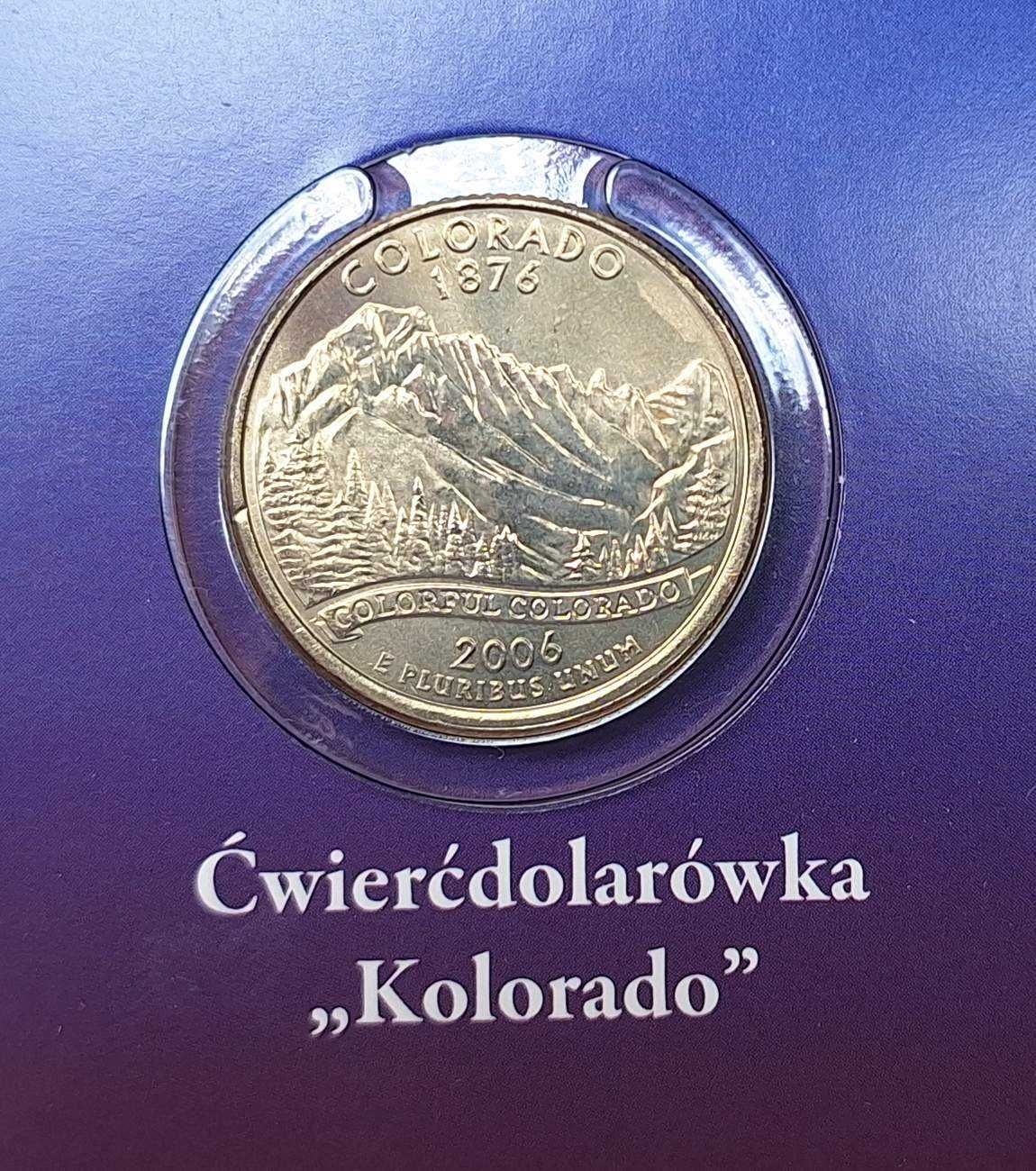Zestaw USA 2006, 6 monet (1 x 1 dolar + 5 x 1/4 dolara), piękny stan
