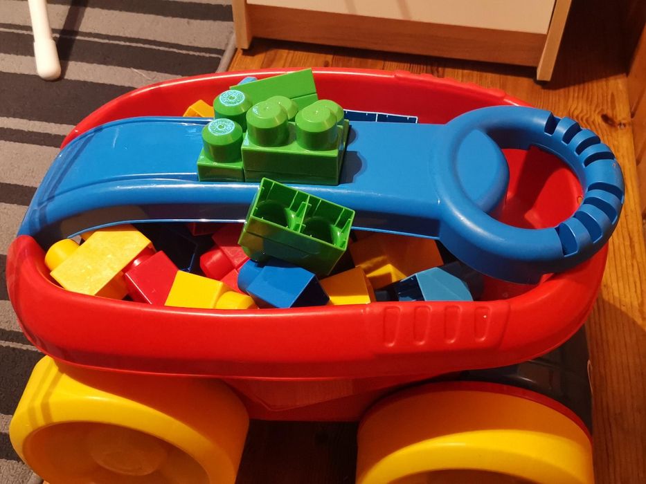 Zbieraczek klocków plus klocki Mega Blocks 80 szt. Fisher Price