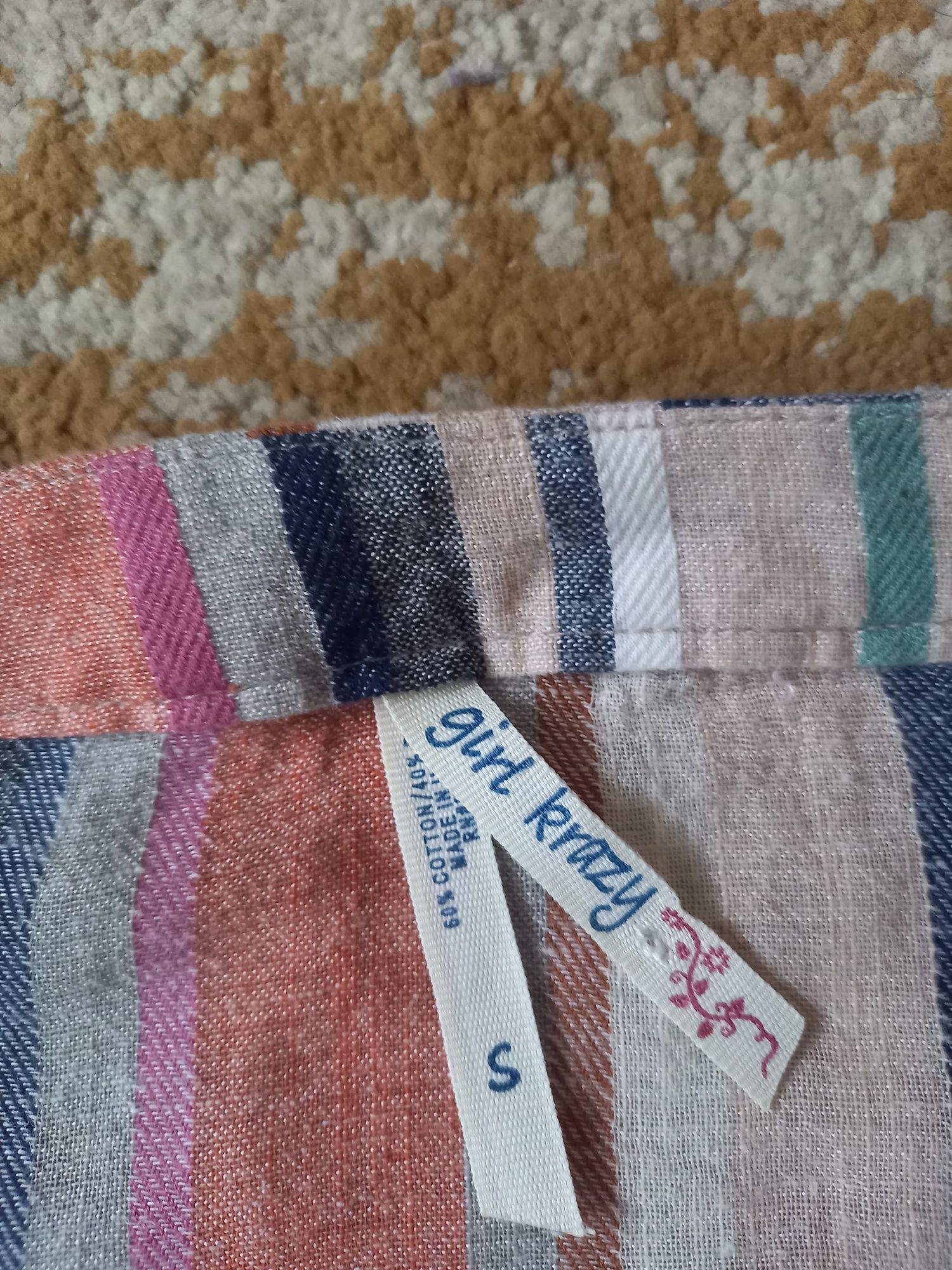 Bluzka kopertowa w paski bawelna rozmiar S made in India
