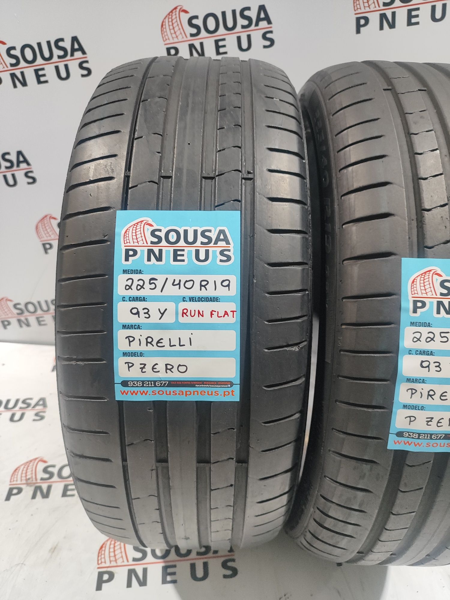 2 pneus semi novos 225-40R19 Pirelli RFT - Oferta dos Portes