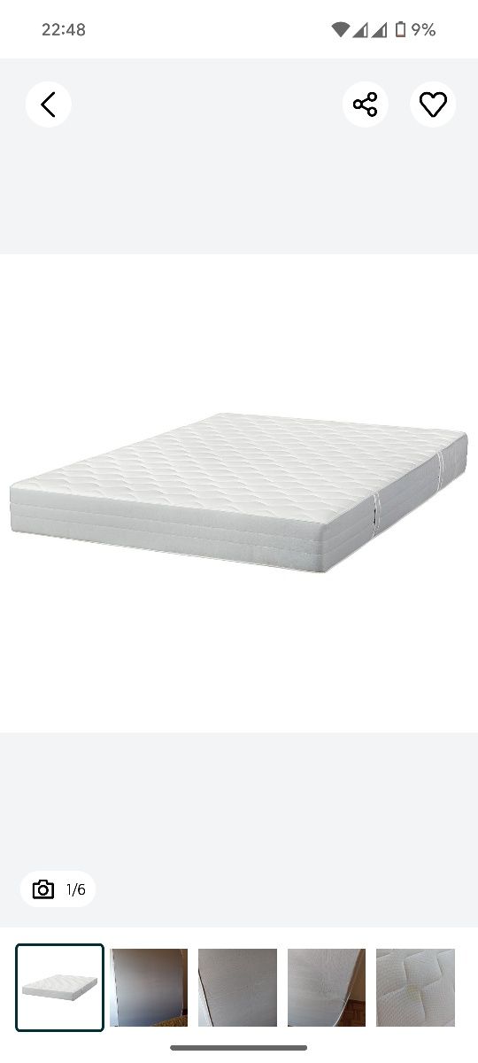 Colchão IKEA 90x190 modelo geresta espuma