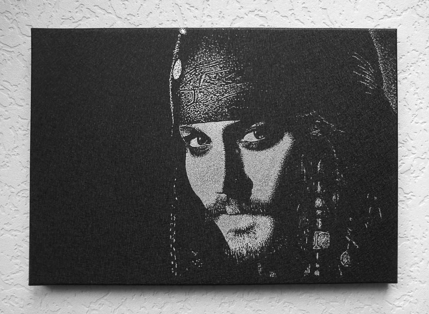 Piraci z Karaibów Obraz grawerowany na blasze Johnny Depp Jack Sparrow