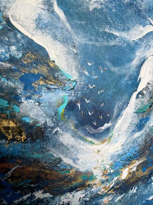 Obraz „ Birds” 120x80cm, akryl. Okazja!