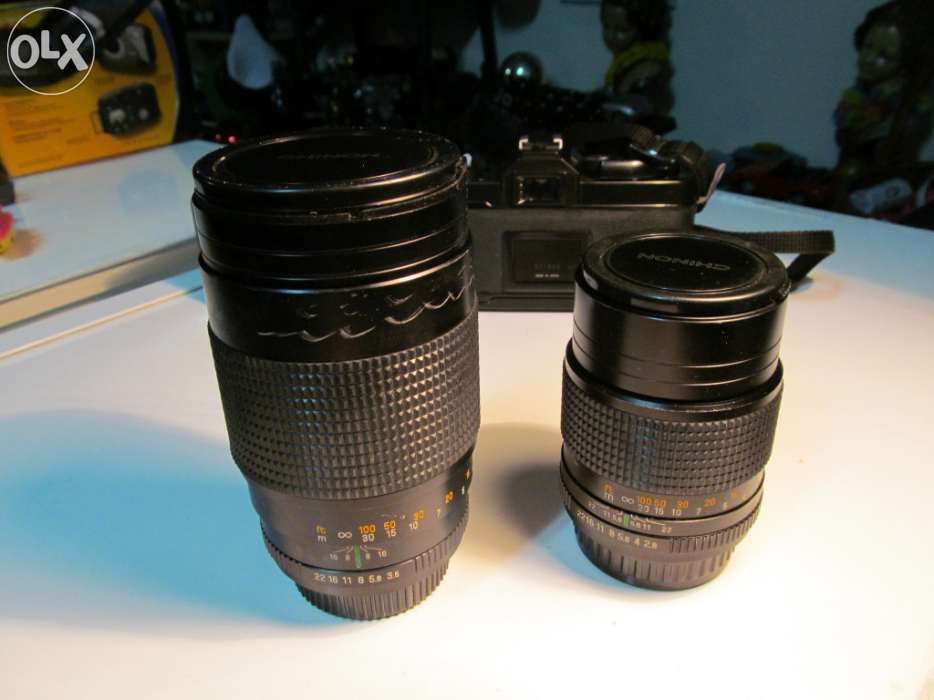 Máquina fotográfica chinon cm-4s com vários acessórios