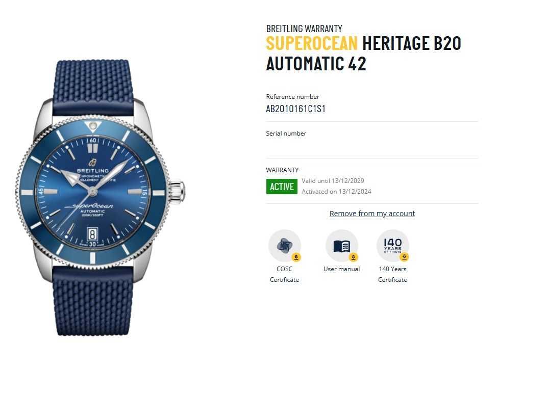 Breitling SuperOcean Heritage B20 42mm 2024r.
