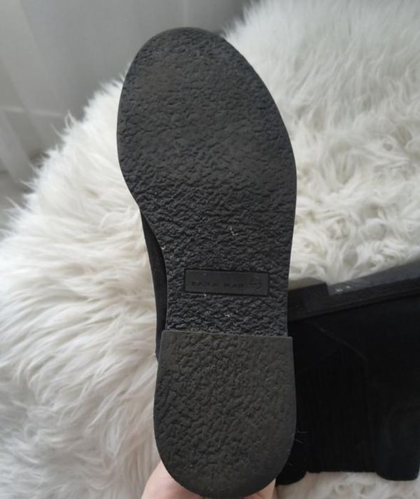 Ботинки чоловічі челсі 43 замшеві чорні zara осінні нові нубукові