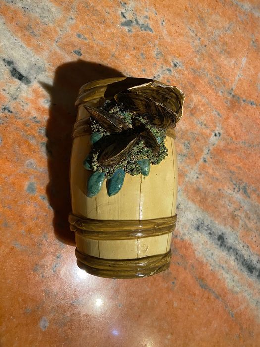 Pote Pipa Séc XIX Caldas da Rainha assinado 24,5 cm