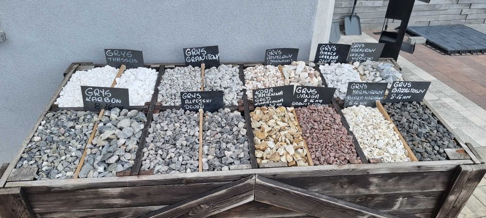 Grys bazaltowy 16-22 mm (Bazalt) Grys grafitowy kamień do ogrodu
