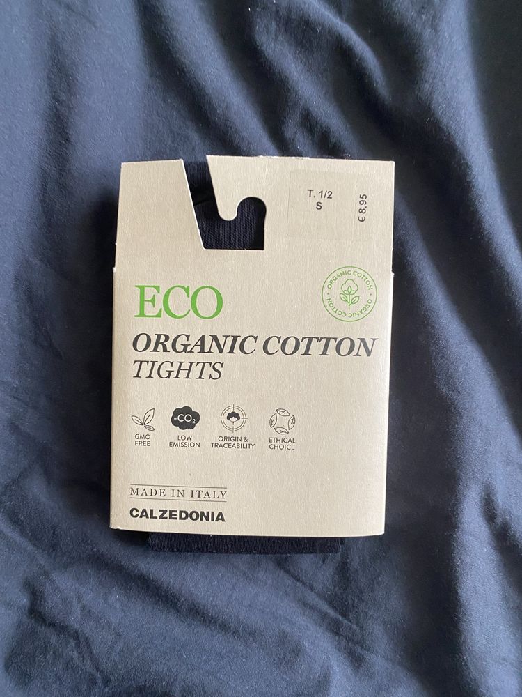 Kryjace rajstopy czarne calzedonia S eco bawelna