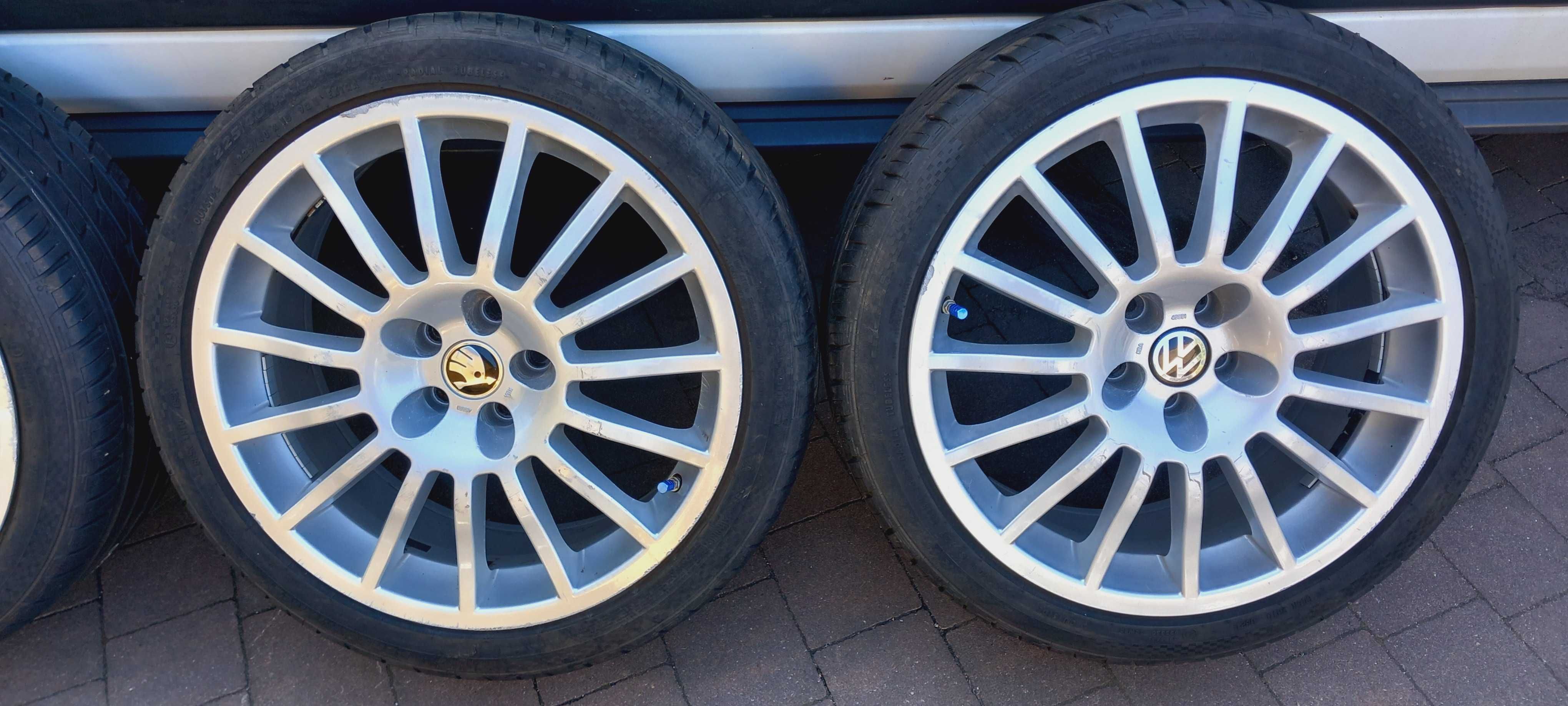 Koła lato VW, Skoda, Seat, Audi 8Jx18, 5x100, ET35 + 225/40R18, 2021r