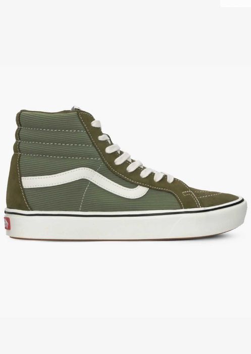 Buty Sneakersy Vans Comfycush, wysokie, r. 36.5, khaki, ciemnozielony.
