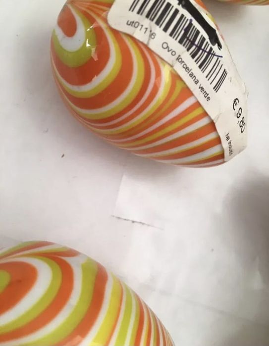 Ovos de colecção (Páscoa etc) porcelana verde pedra papel kraft vidro