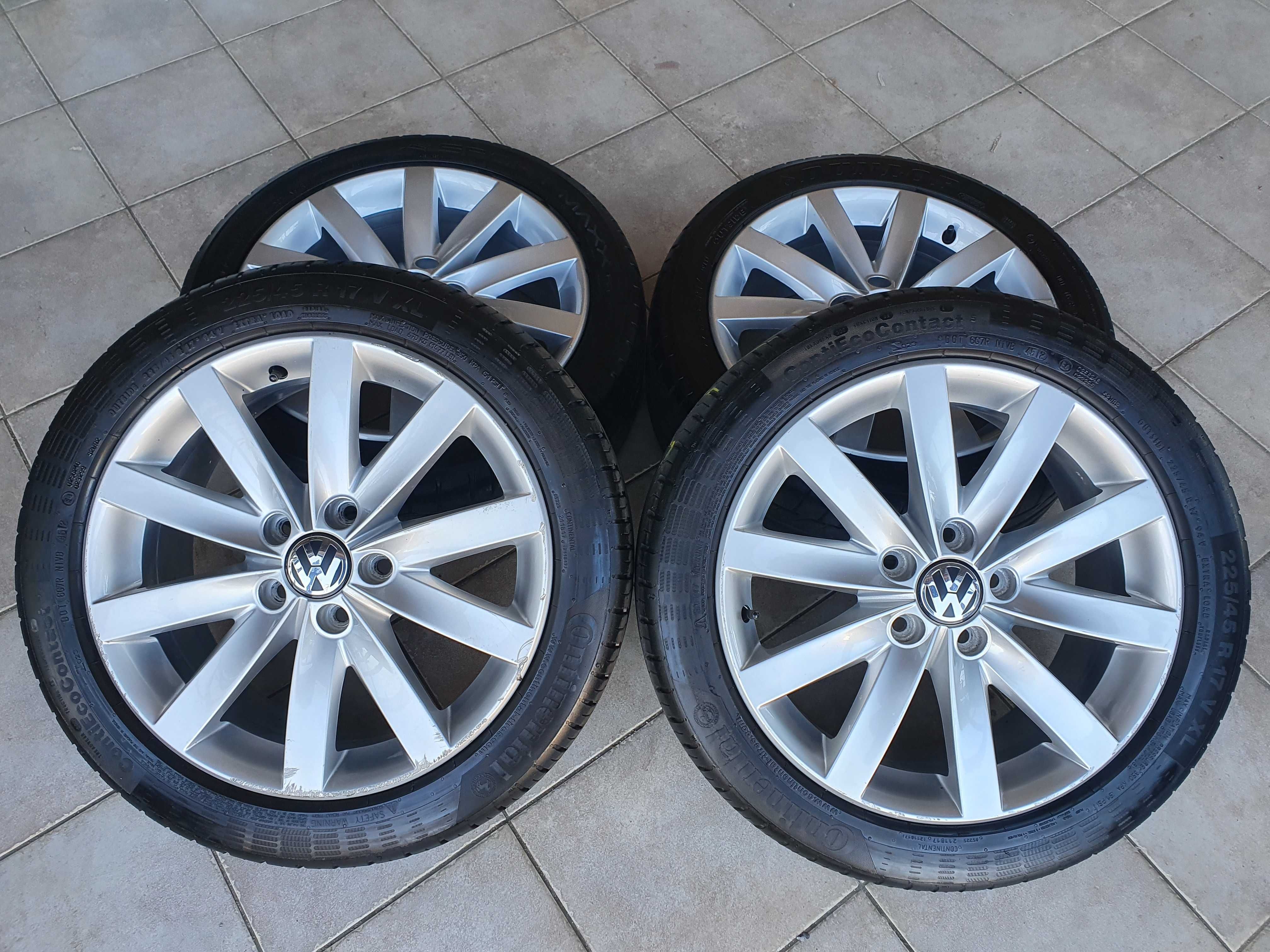 Koła letnie VW Golf 5 6 7 Touran Caddy 7x17 et54 5x112 opony 225/45/17
