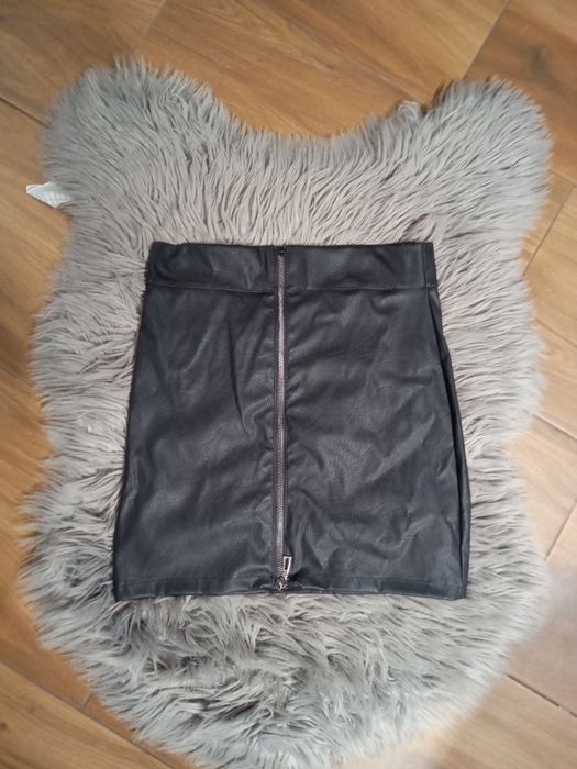 Spódnica spódniczka mini skórzana damska XS s