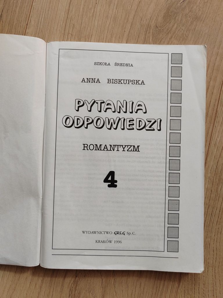 Pytania i odpowiedzi Romantyzm