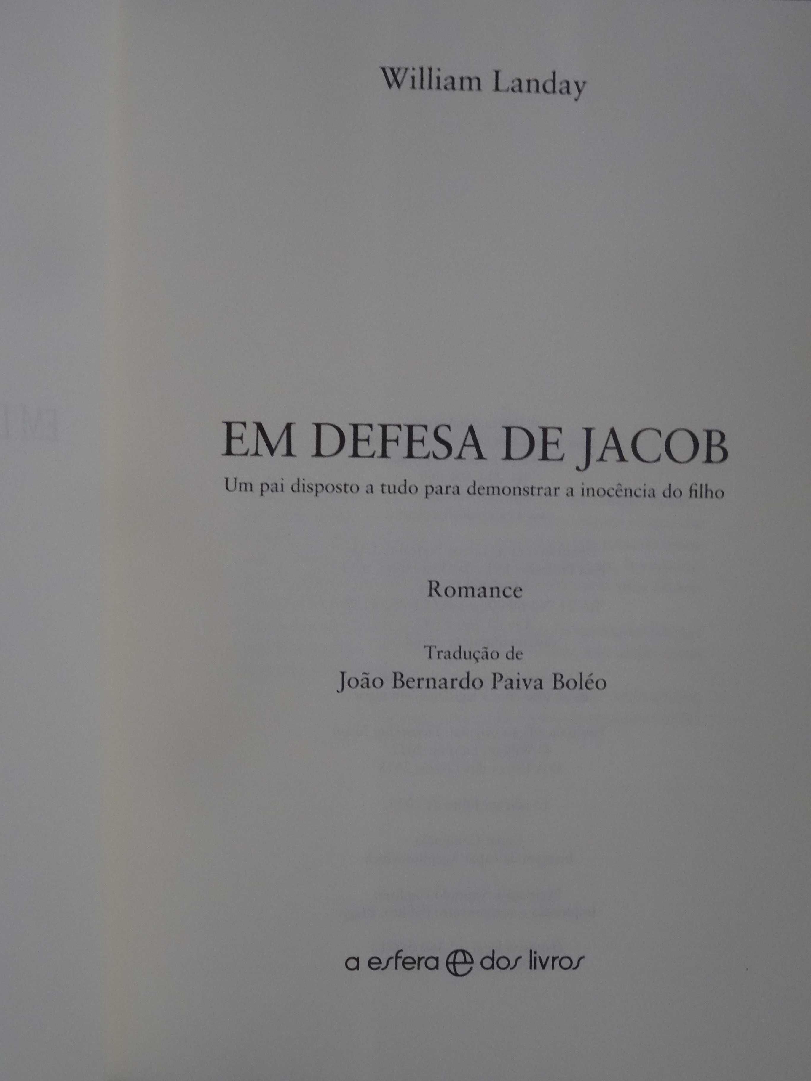 Em Defesa de Jacob de William Landay - 1ª Edição