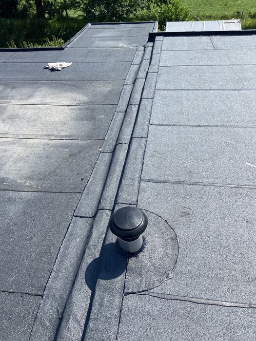 Dachy Plaskie. Pokrycie dachowe, papa termozgrzewalną