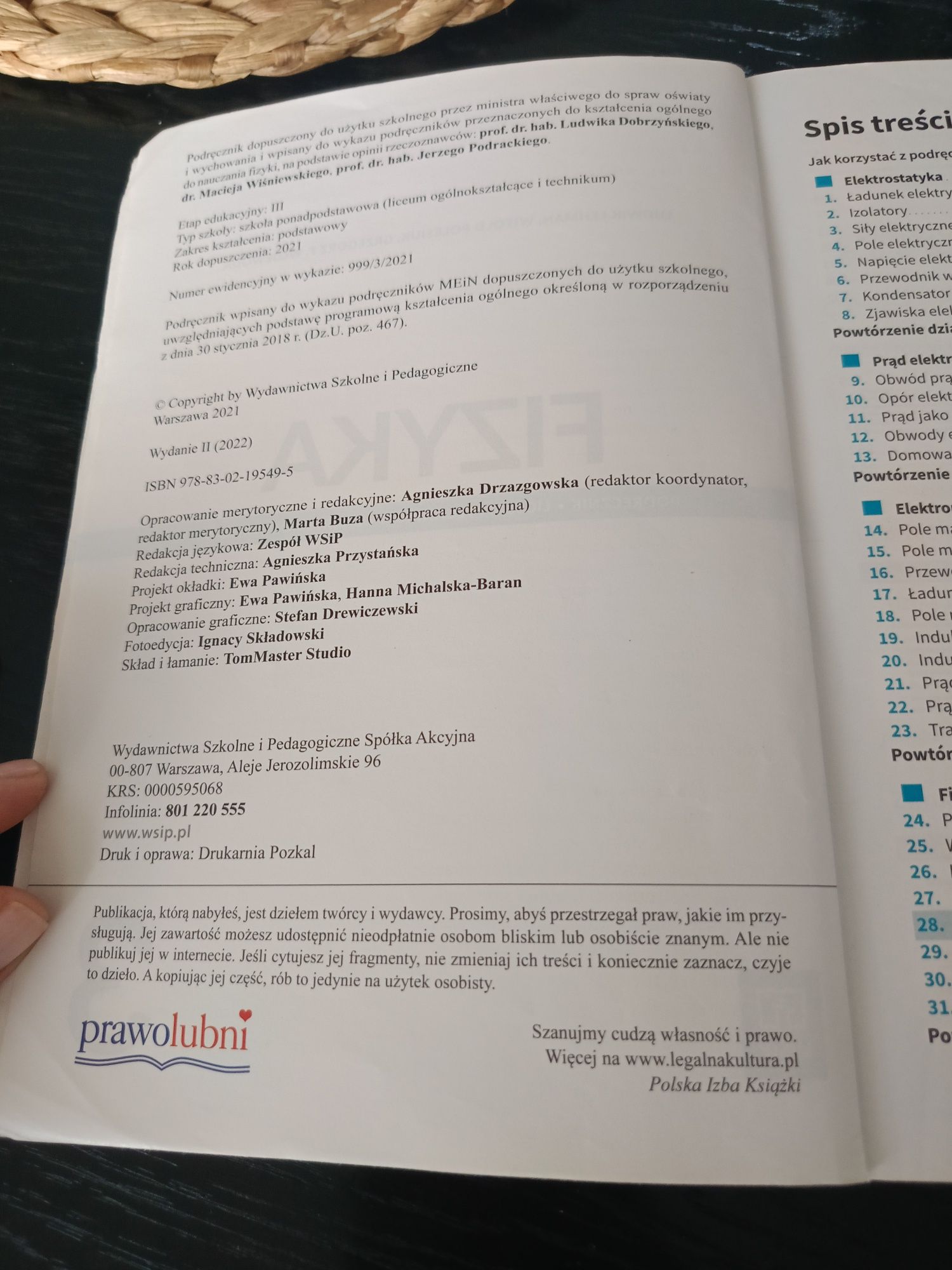Fizyka 3 podręcznik WSiP wydanie drugie liceum i technikum zakres pods