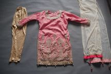 Детский индийский восточный костюм. 7-8 лет. Сари.