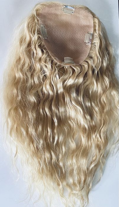 Toper tupet treska dopinka peruka włos naturalny brazylijski falowane
