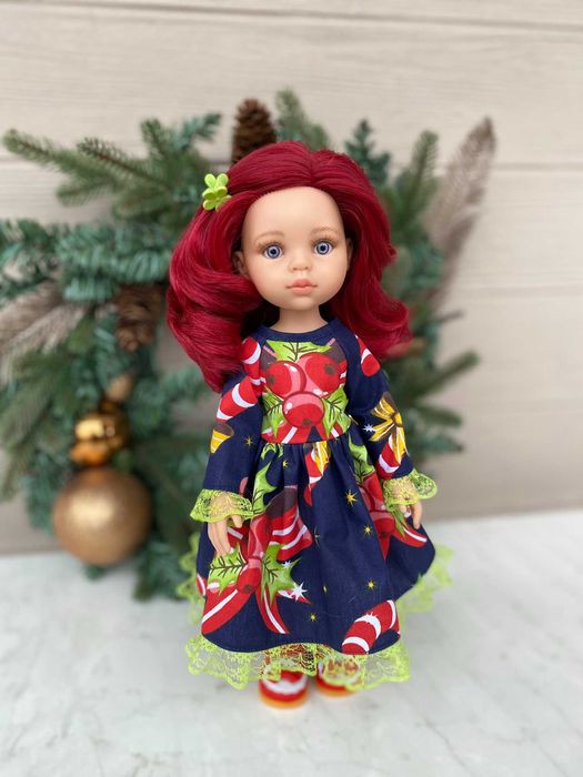 Świąteczna sukienka dla lalki Paola Reina, La Lalla