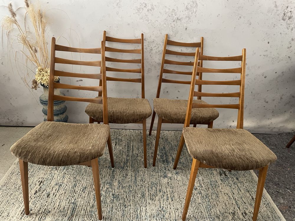 Komplet drewnianych krzeseł,Niemcy lata ’70 Vintage,Retro,Design