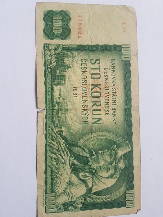 100 korun, koron Ceskoslovenskych 1961r.