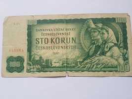 100 korun, koron Ceskoslovenskych 1961r.