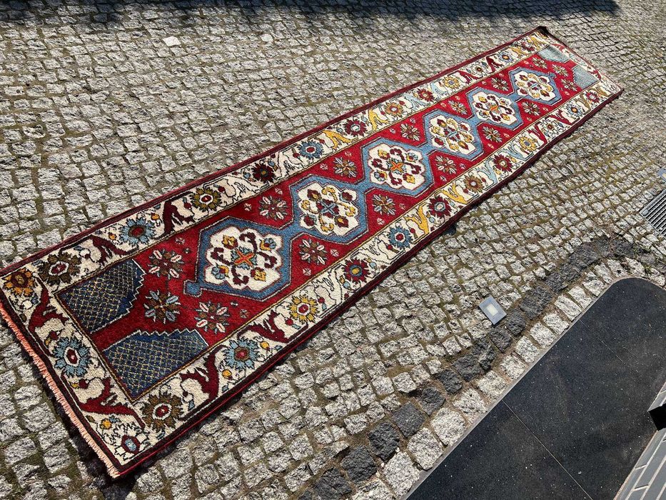 Chodnik turecki ręczny Kazak 380x73 galeria 10 tys