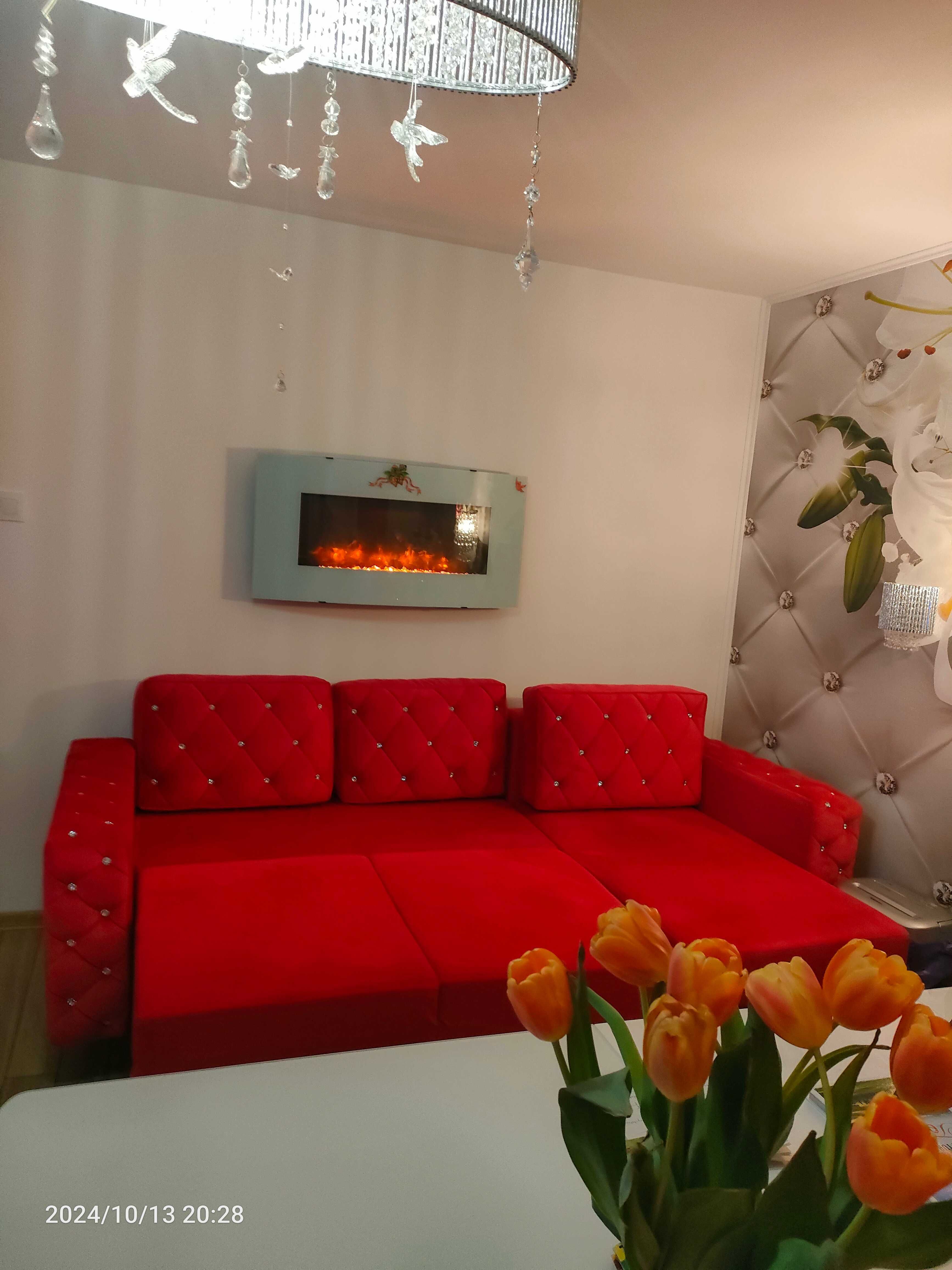 Piękny narożnik w stylu glamour