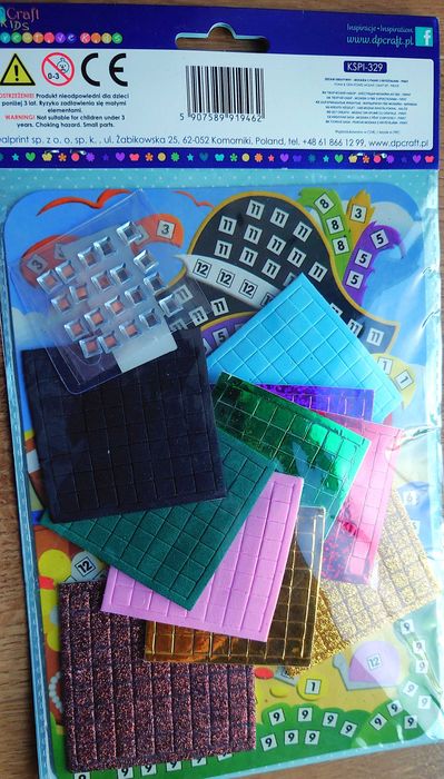 Zestaw kreatywny z pianki i kryształami wyklejanka ćwiczenia motoryki