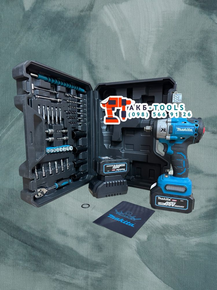Акумуляторний Гайковерт Makita DTW650BL з набором розходніка 650Nm 36V