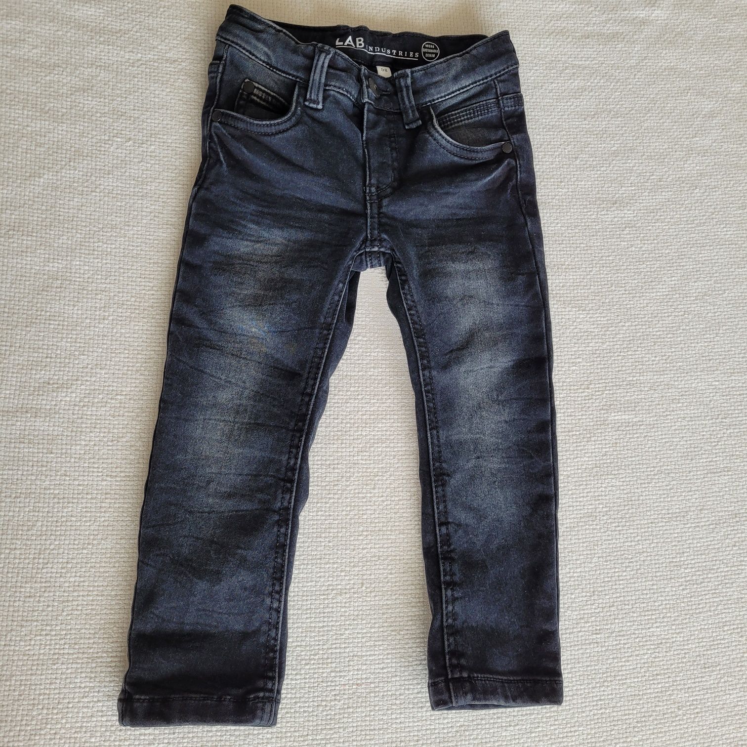 Spodnie jeans skinny lab industries kappahl 98 czarne szare