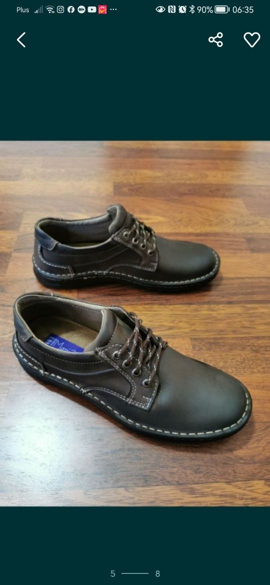 Skórzane Buty Męskie Lekkie Wygodne Comfort 2*