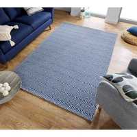 Niebieski bawełniany dywan Flair Rugs Pappel, 153x230 cm