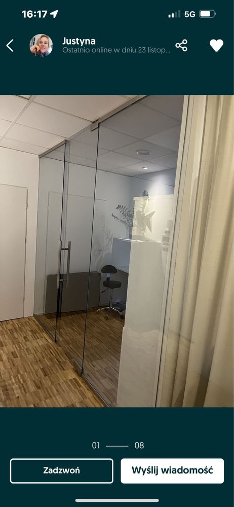 Uchwyt klamka stal nierdzewna do drzwi szklanych rostaw śrub 40 cm !
