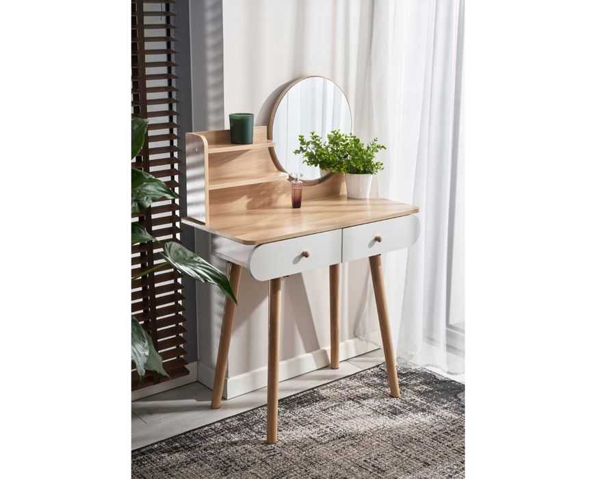 Toaletka z lustrem SCANDI kosmetyczna skandynawska