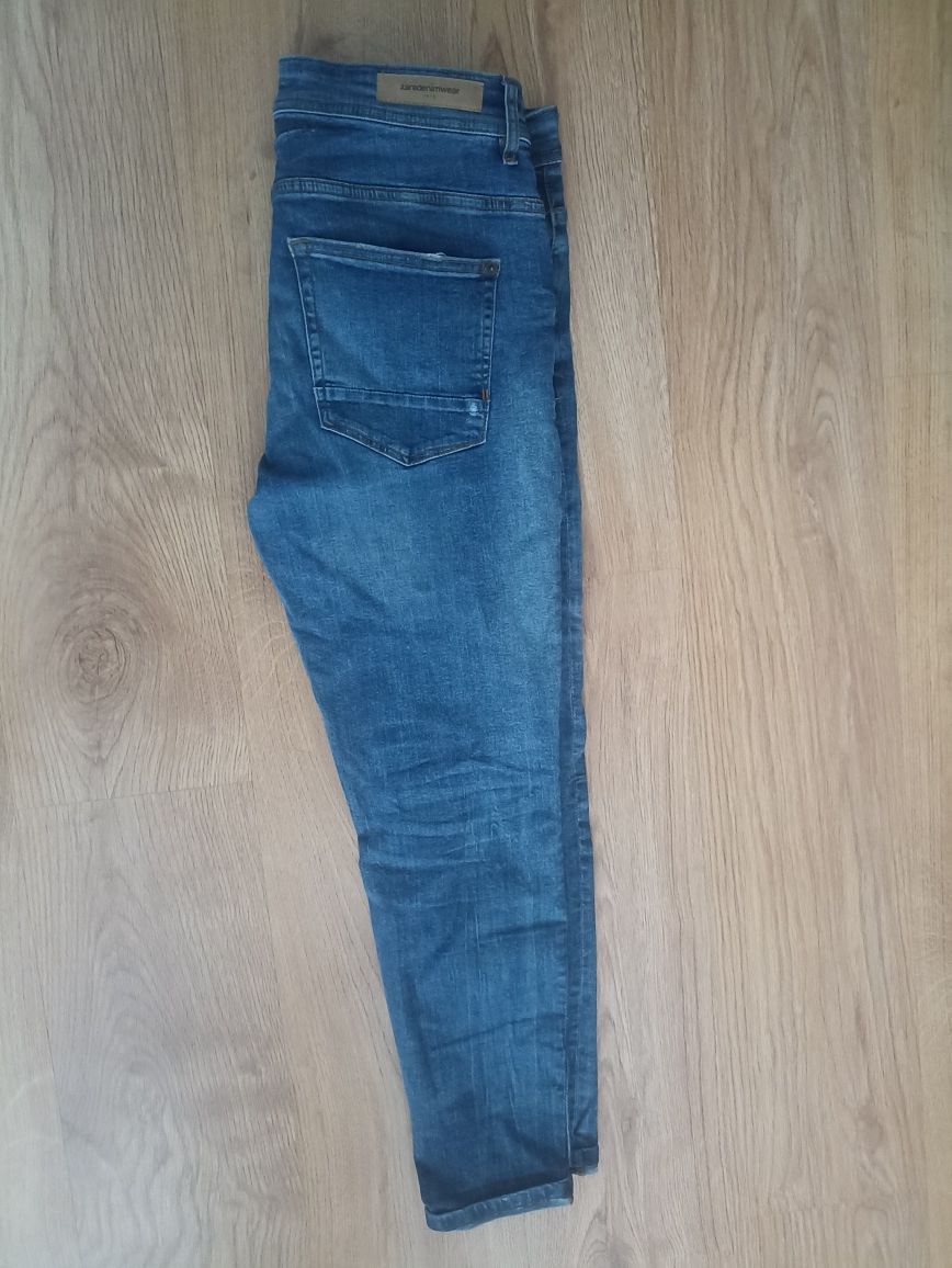 Zara jeansy rurki slim 32/32 dziury