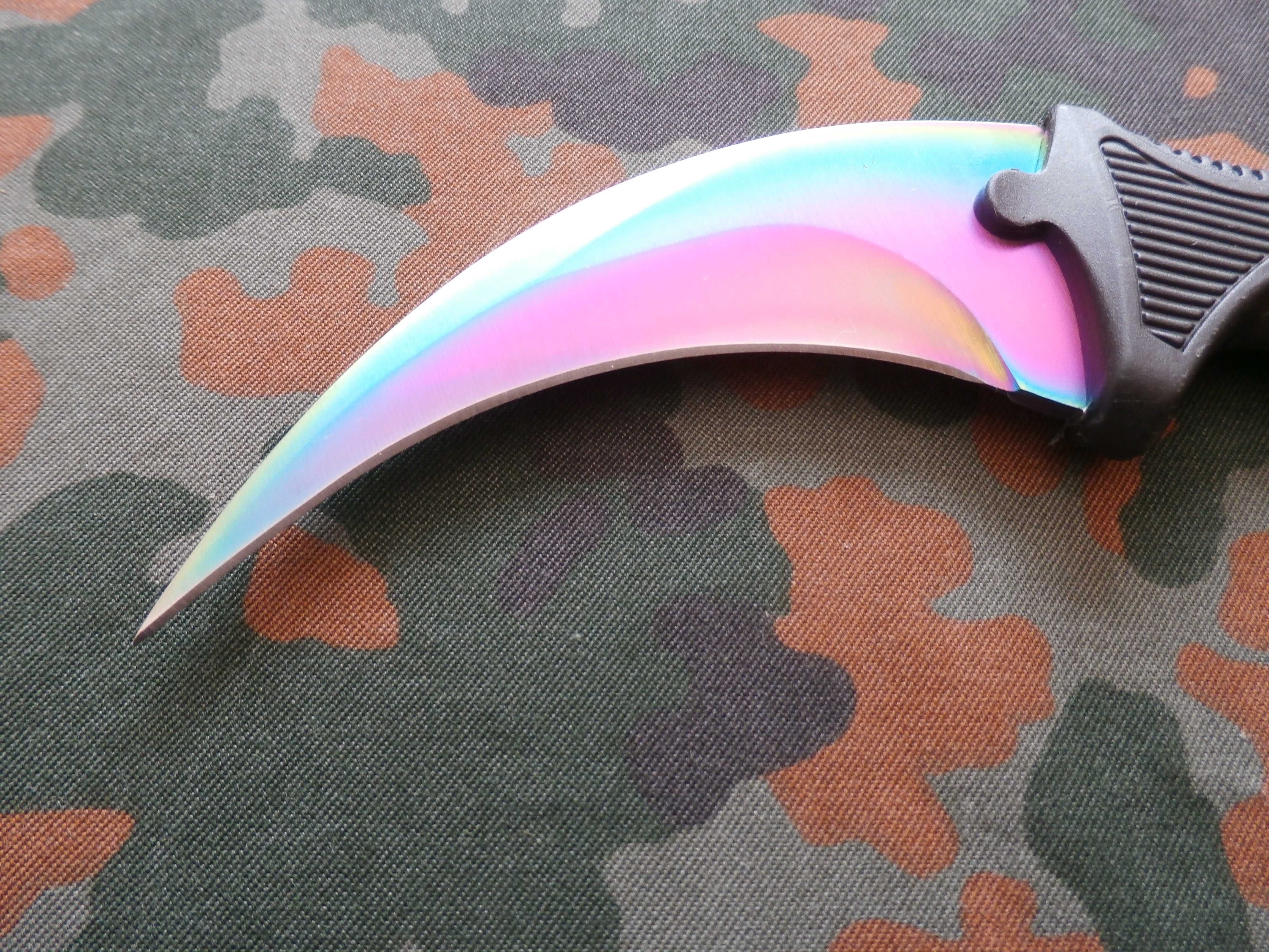 Туристический нож Керамбит Коготь CS GO Gradient  18см в чехле,паркорд