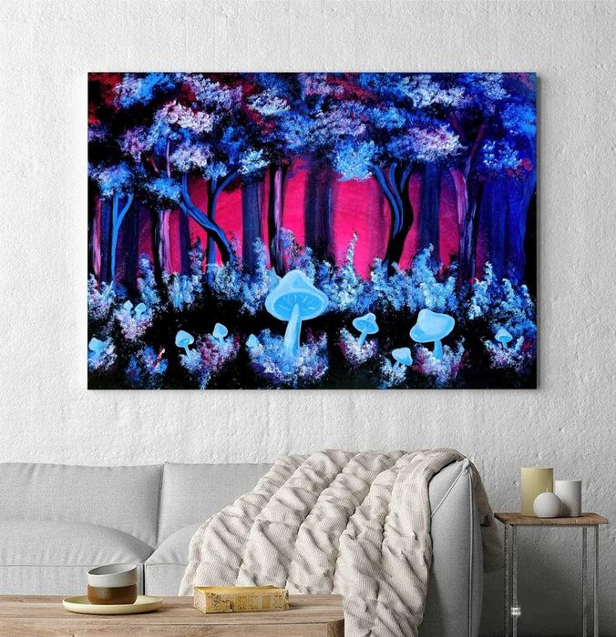 Sonhos de Floresta Néon 60x80 cm