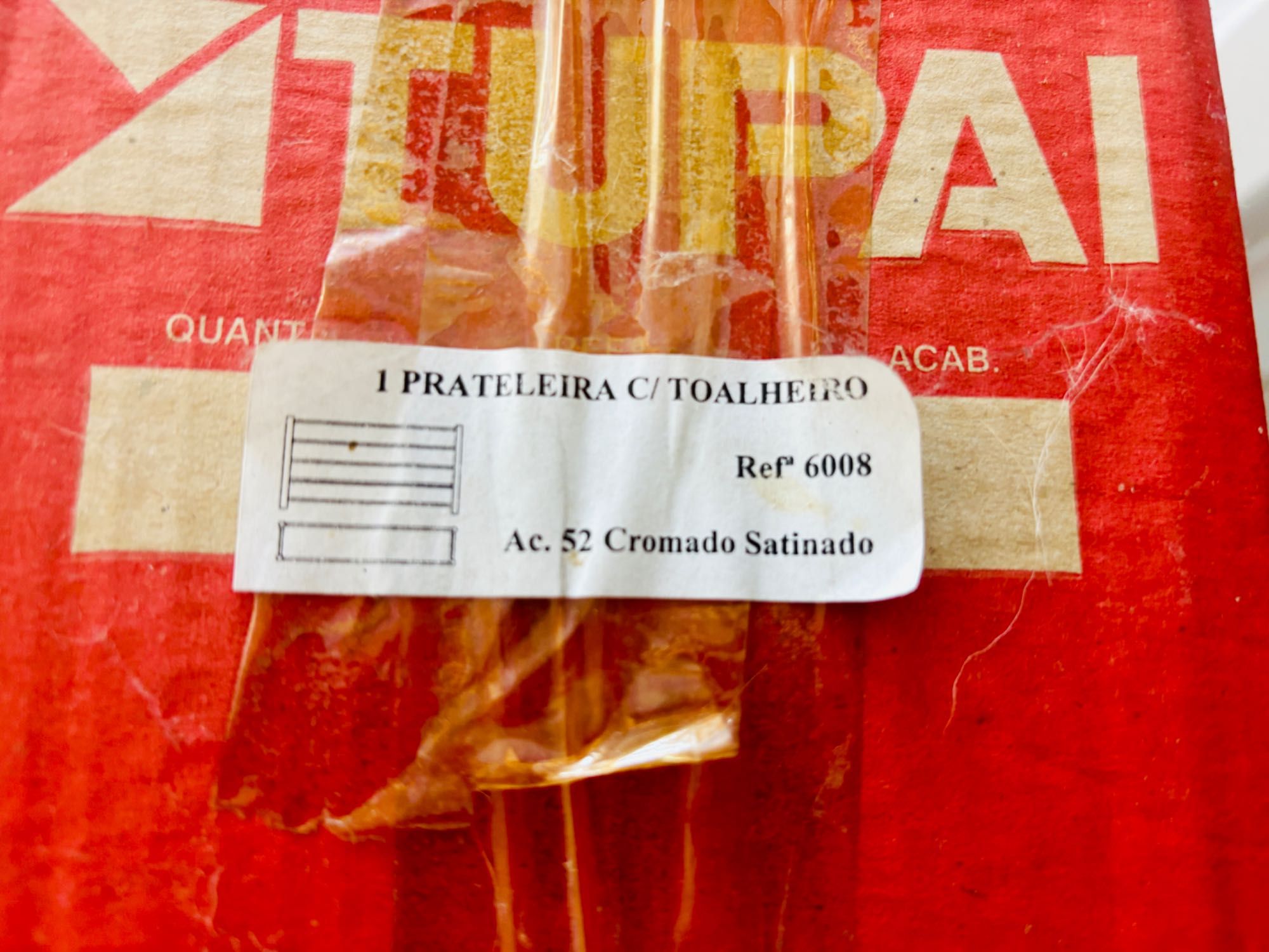 Prateleira com toalheiro - cromado TUPAI