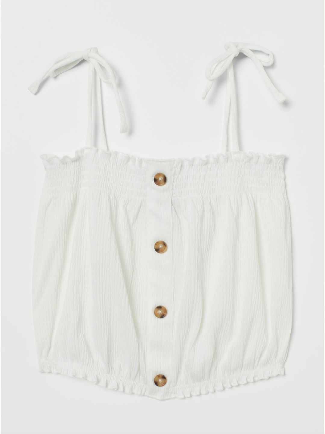 Krótka biała bluzka H&M
