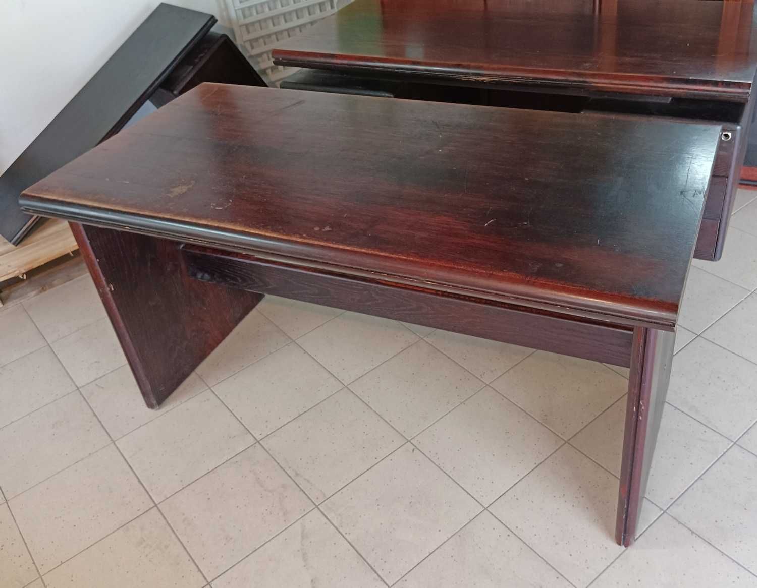 Duże solidne biurko drewniane 150x75x77cm