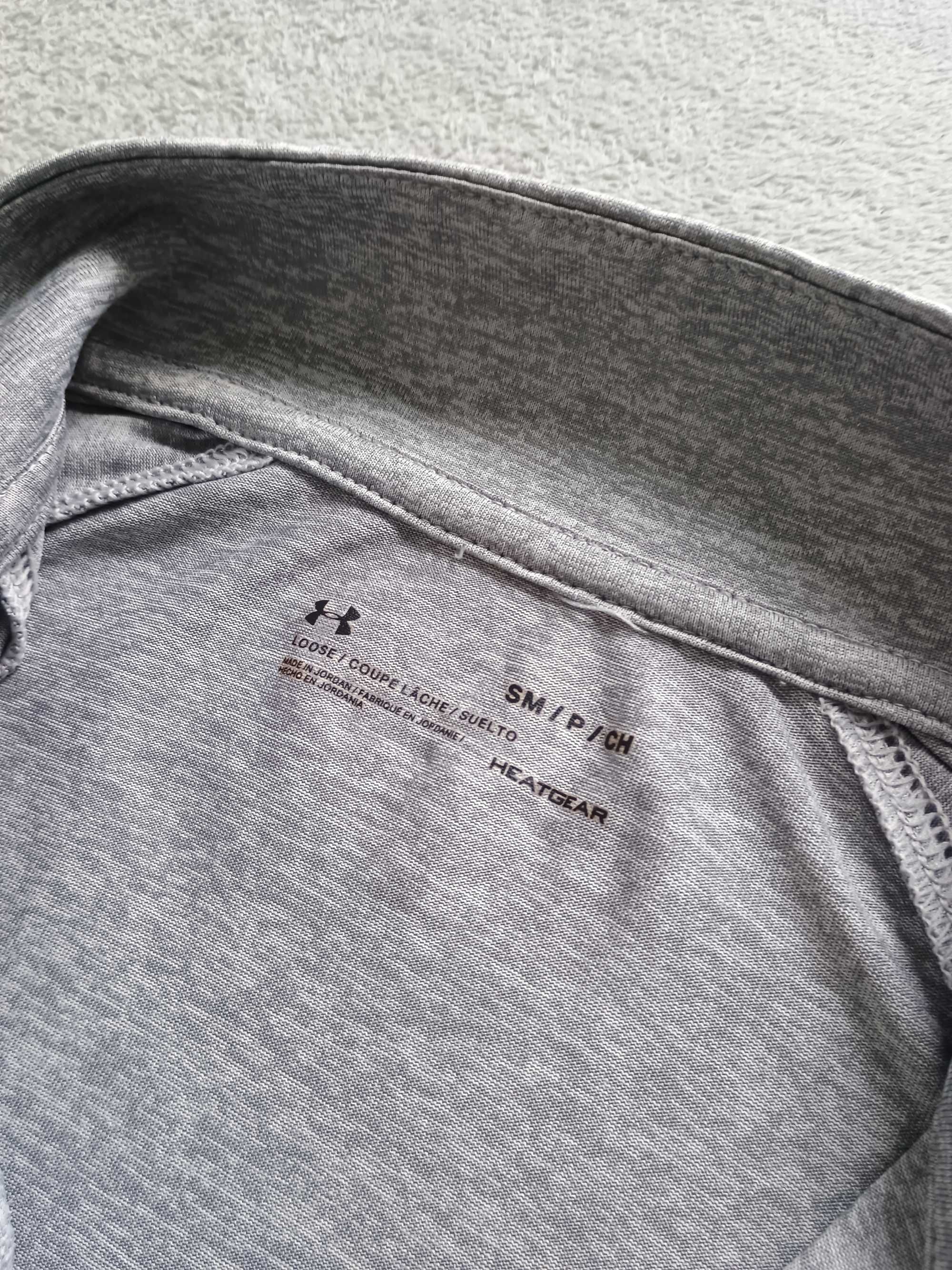 Damska bluza/bluzka treningowa Under Armour - rozmiar S, szara/siwa