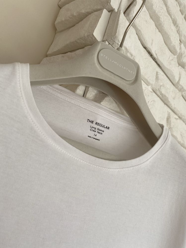 Biała bluzka na długi rękaw, 100% bawełny, Marks&Spencer