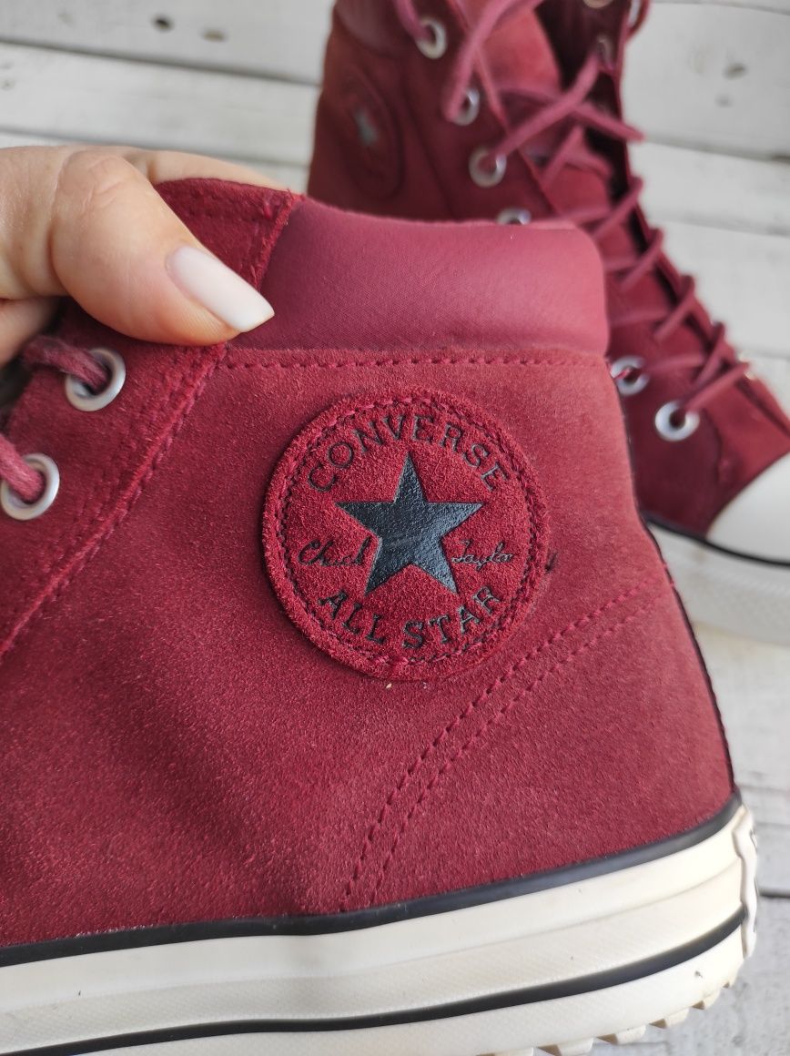 демисезонные замшевые высокие кеды ботинки converse Chuck Taylor 42p.